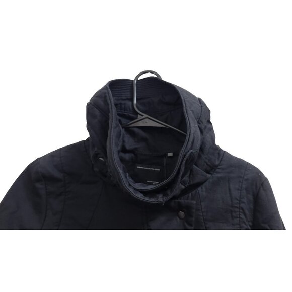 JNBY Women’s Black High Collar Jacket Size L Asymmetrical Zip Modern Minimalist - Picture 6 of 16